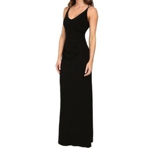 Laundry by Shelli Segal Black Maxi Dress with Strappy Open Back